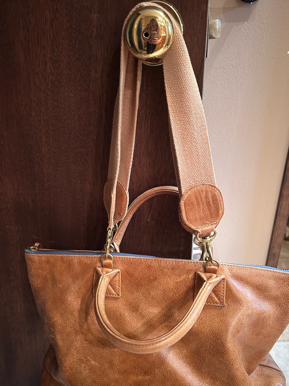Blair Ritchey Genuine Leather Bag, Mini Hugh in HONEY - Picture 11 of 15